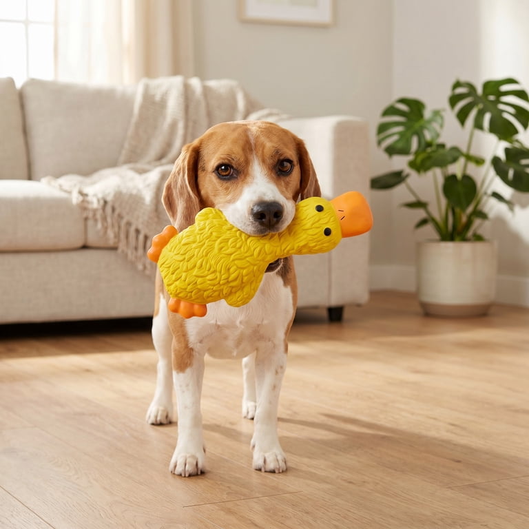 Vibrant Life Yellow Duck Latex Dog Toy, Squeaker photo 3