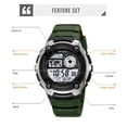 thumbnail image 4 of Digital Watch Luminous Sports Alarm Chronograph Countdown Timer Waterproof Multi Function Durable Easy Operation Night Use, for Running Hiking Camping Fitness Outdoor Work School Daily Wear, 4 of 8