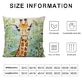 thumbnail image 5 of JEUXUS  Giraffe Pillow Cover,Decorative Throw Pillow Watercolor Giraffe and Leaves Pillow Cases Outdoor Indoor Square Cushion Covers for Home Sofa Couch Green Yellow, 5 of 5