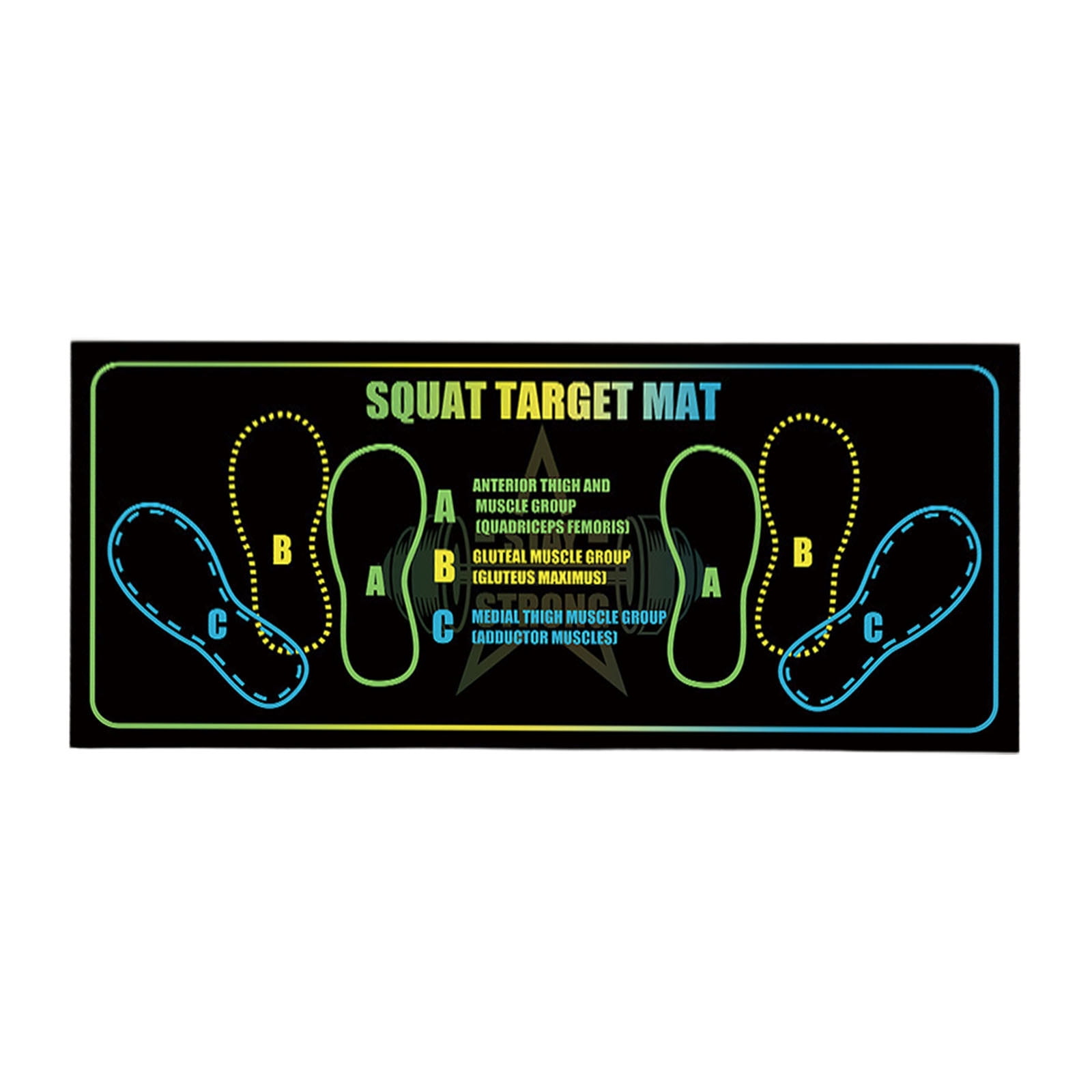 Squat Mat With Position 35x80cm Squat Mats Diatomaceous Earth Rubber Squat Mat For Home Yoga & Abs | Perfect For Squats Lunges & Core