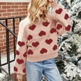 thumbnail image 4 of BJUTIR Womens Pullover Sweaters Women'S Valentine'S Day Cute Love Pattern Knit Sweater Soft And Smooth Beautiful Sweater, 4 of 8