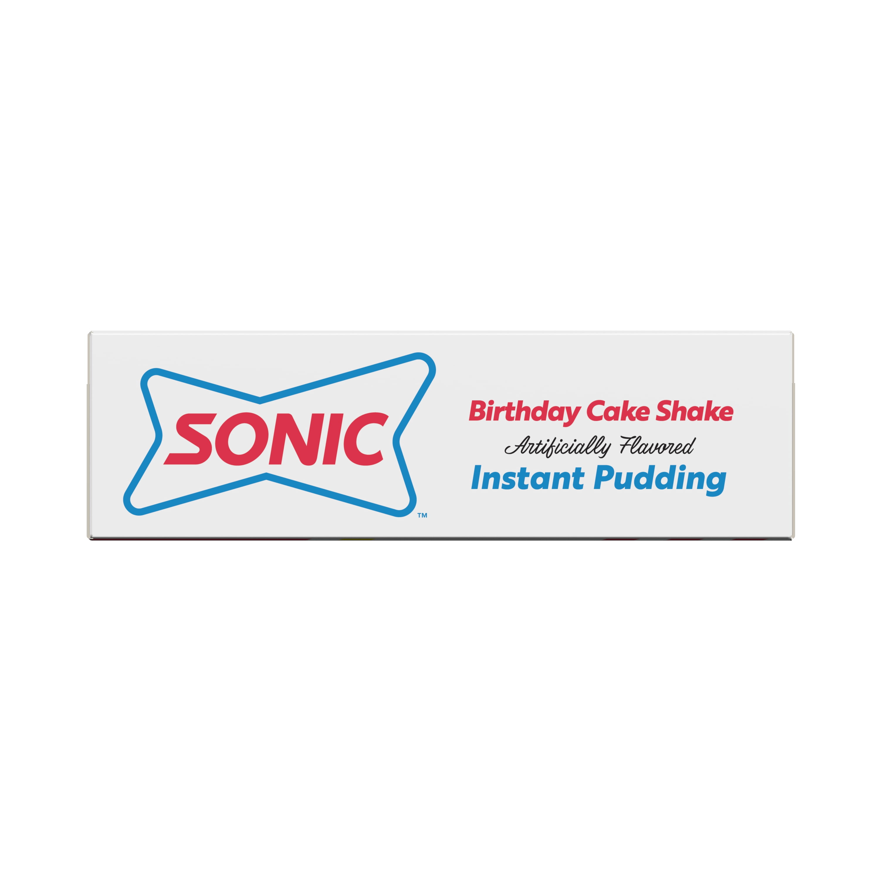 (6 pack) SONIC® Birthday Cake Shake Instant Pudding, 4 Servings, 2.58 oz Box