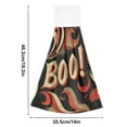 thumbnail image 3 of Boo with Abstract Pattern Halloween Hanging Towels with Loop Hand Towels Nylon Fastener Tape Design Dish Cloths 2 Pieces, 3 of 7