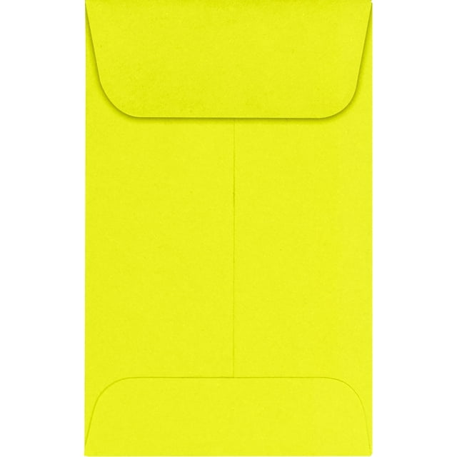 LUXPaper #1 Coin Envelopes | 2 1/4" x 3 1/2" | Citrus Yellow | 80lb. Text | 250 Qty
