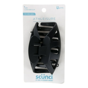 Scunci Athleisure No-Slip Grip Extra Large Hair Jaw Clip, Black, 1-Piece