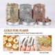thumbnail image 3 of Copos dorados, imitación de oro, plata, cobre real, 3 botellas de copos de papel de aluminio, 11 Feliz Sencillez, 3 of 4