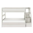 thumbnail image 4 of Modern Farmhouse Twin Over Twin Bunk Bed With Staircase and Trundle, White Wash, 4 of 9