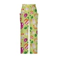 thumbnail image 4 of JINMGG 2024 Pants for Women Clearance,Easter Women Casual Printing Pockets Elastic Mid-Waist Comfortable Wide-Legged Loose Pants, 4 of 5