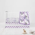 thumbnail image 6 of Bacati - Multiple Options of Crib Skirt, Watercolor Purple Gray, 6 of 6
