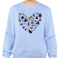 thumbnail image 2 of Halloween Heart Sweatshirt Unisex 3X-Large Light Blue, 2 of 5