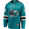 thumbnail image 2 of Men's Fanatics Logan Couture Teal San Jose Sharks  Breakaway Jersey, 2 of 3