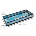 thumbnail image 2 of Nu Steel TR-243 Blue Floral Print Decorative Glass Tray, 2 of 4