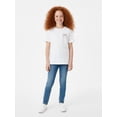 thumbnail image 3 of Wonder Nation Girls Bonjour Bows Graphic Print Crewneck Tee with Short Sleeves, Sizes 4-18, 3 of 7