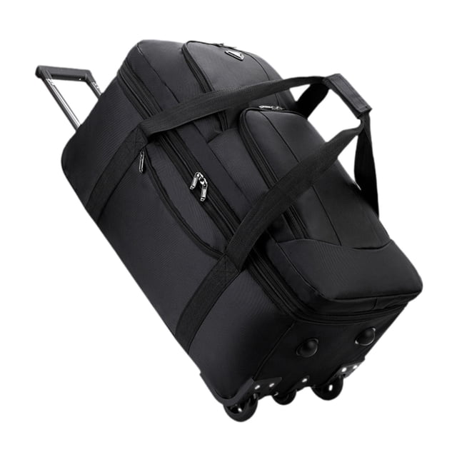 Bolsa de Lona con Ruedas CUTICAT Bolsa de Equipaje Resistente Negro