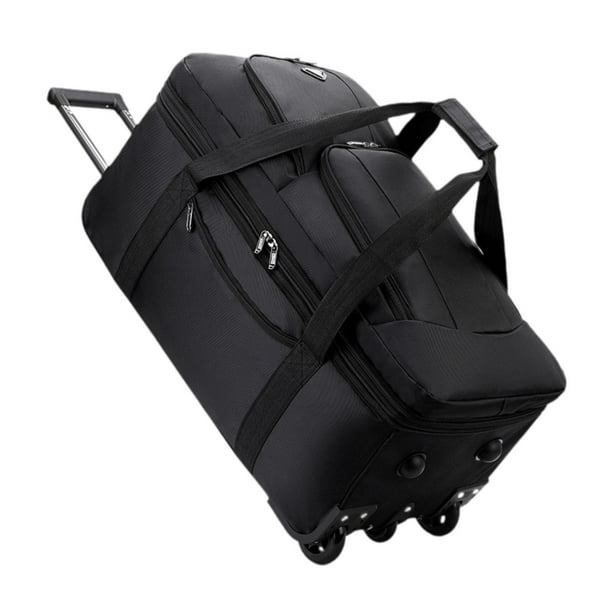 Bolsa de Lona con Ruedas CUTICAT Bolsa de Equipaje Resistente Negro