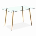 thumbnail image 1 of Mesa de Comedor Auxiliar Rectangular Vidrio Cristal Templado Elly Decor EE-MDCCDC, 1 of 6