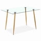 thumbnail image 1 of Mesa de Comedor Auxiliar Rectangular Vidrio Cristal Templado Elly Decor EE-MDCCDC, 1 of 6