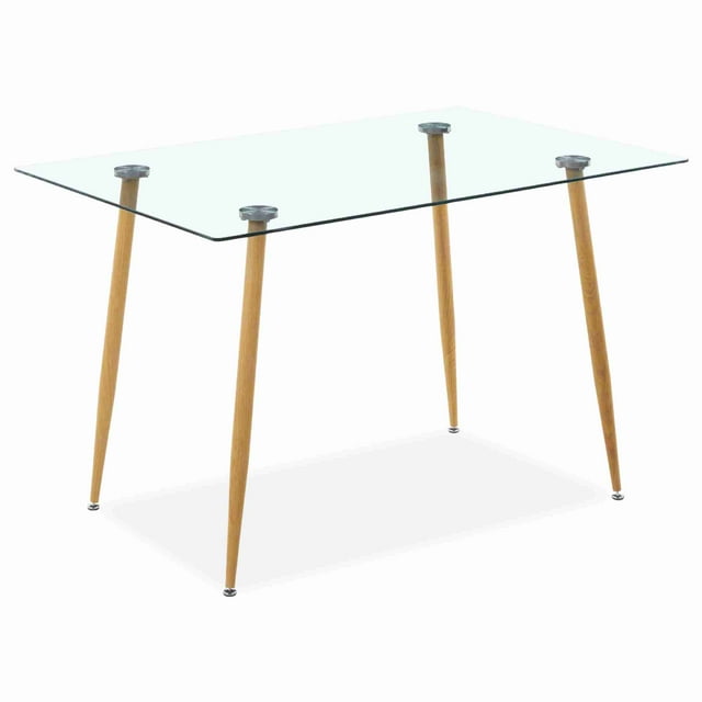 Mesa de Comedor Auxiliar Rectangular Vidrio Cristal Templado Elly Decor EE-MDCCDC