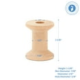 thumbnail image 2 of Hourglass Wooden Spools 1-1/8 x 7/8-inch Pack of 25 Birch Wood spools for Crafts and Unfinished Wood Ornaments by Woodpeckers, 2 of 7