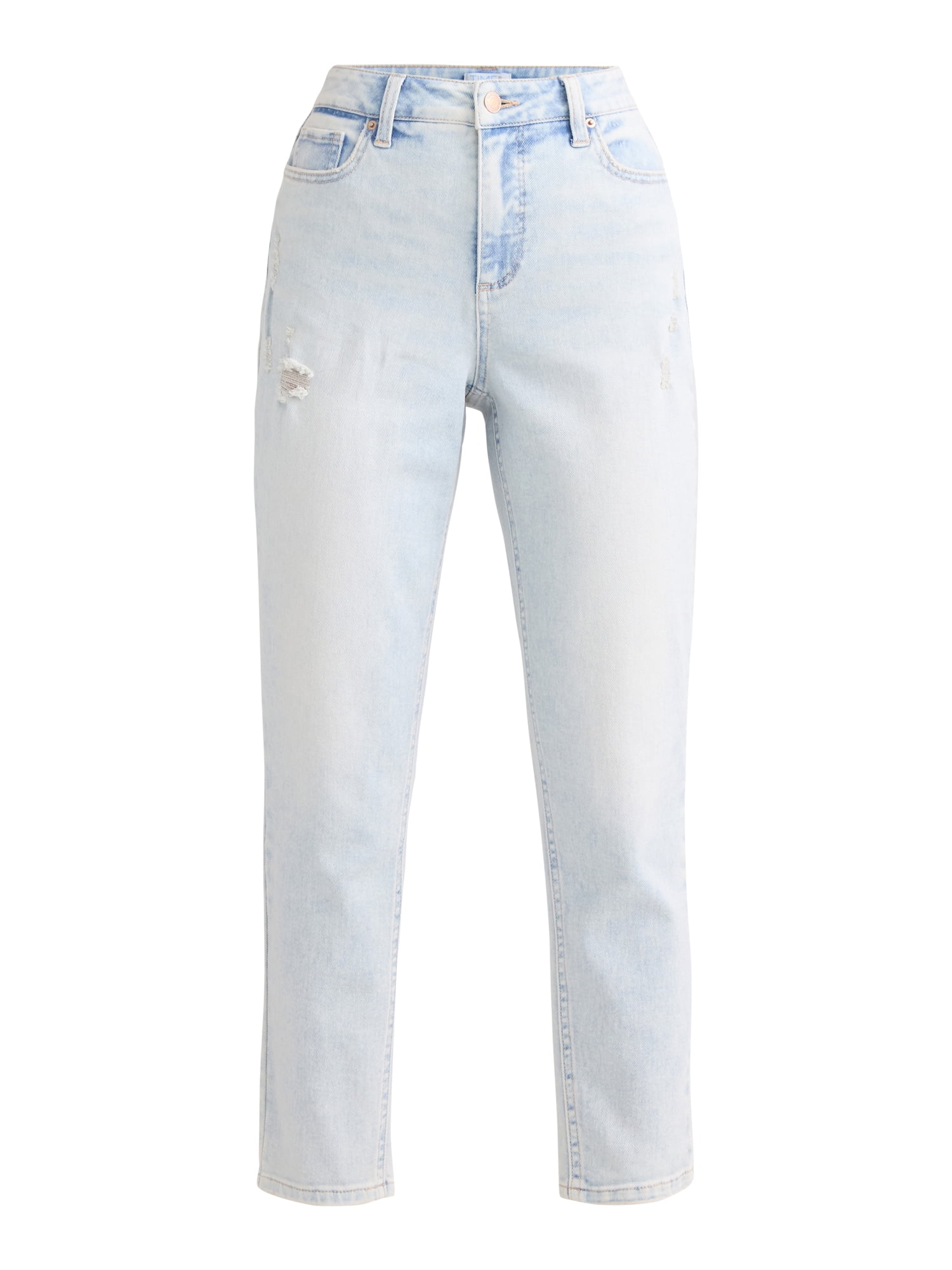 Time and Tru Women's High Rise Mom Jeans, 27" Inseam, Sizes 0-22