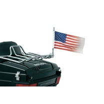Kuryakyn 4254 Motorcycle Accessory: Vertical Flag Mount Kit with American Flag and POW/MIA Flag, Universal Fit for Motorcycles with 1/2" Diameter Tubing, Chrome