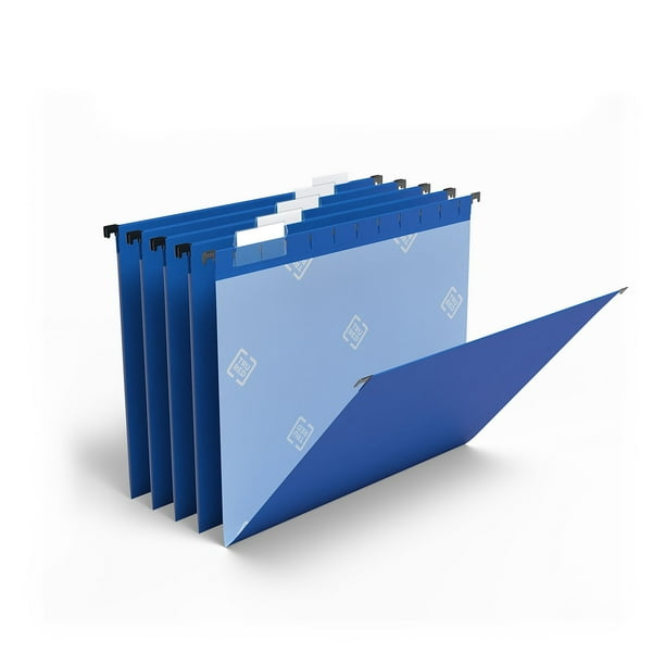 Staples Hanging File Folders 5Tab Letter Size Blue 25 Per Box TR163501