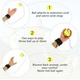 thumbnail image 5 of 4 Pieces Wrist Return Ball, 2 Inch Rubber Rebound Ball Wristband On A String Sports Wrist Ball Includes Basketball, Baseball and Football for Teens Adults Wrist Exercise or Play, 5 of 7