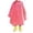 Hot Pink, variant on Boys Girls Rain Poncho Sheep Cartoon Printed Overhead Style Adjustable Drawstring Hood Loose Fit For Casual Outdoor Activities,Sized 13-16Y