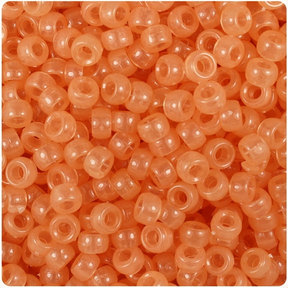 BeadTin Orange Glow 6.5mm Mini Barrel Pony Beads (1000pcs)