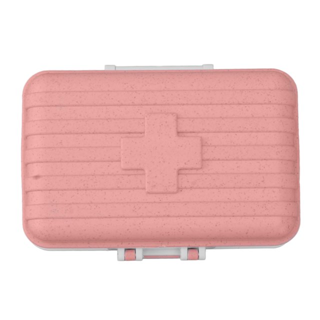 Mini Medicine Box With 6 Compartments, Luggage Design, Tight Sealing Plastic Container, Portable And Secure For Pocket Travel