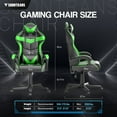 Soontrans Green Gaming Chairs with Massage, Ergonomic Computer Gamer