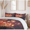 thumbnail image 6 of Ambesonne Fantasy Duvet Cover Sets, Night Scenery, 2-King, Ruby and Yellow, 6 of 7