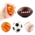thumbnail image 3 of Juego de 4 pelotas para niños pequeños, pelota de fútbol suave de 4", béisbol, baloncesto y fútbol para niños, pelota de espuma, 3 of 5