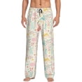 thumbnail image 2 of Goofa Fall Rabbit Printed Soft Pajama Pants for Men, Wide Leg Comfy Casual Lounge Yoga Pants-Medium, 2 of 9