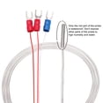thumbnail image 4 of Sonda de temperatura RTD PT100 con cable de 3 hilos termopar de acero inoxidable 100cm (3.3ft) (Rango de temperatura: -20~420°C), 4 of 4