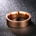thumbnail image 2 of 6mm Rose Gold 316L Stainless Steel Band Men Women Titanium Smooth Ring Size 5-11, 2 of 5