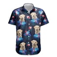 thumbnail image 2 of Camisa de playa con estampado 3D de perro y animal divertido, lindas camisetas con gráficos de mascotas para hombres, ropa, camisas hawaianas casuales, blusas de manga corta para niños, 2 of 5