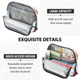 thumbnail image 5 of Standing Pencil Case with Base Large Capacity Stationery Pouch Pen Bag with Zipper for Women Men Pastel Watercolor Floral Pattern, 5 of 7