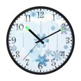 thumbnail image 2 of Voice Activated Clock with Glow Light 12 Inch Large Silent Wall Clock Battery Operated for Home Decor Hanging Snowflakes, 2 of 8