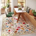 thumbnail image 6 of SARAG Rug For Bedroom Vintage Rug 4'X6' Traditional Floral Rug Cream Color Rug Indoor Non-Slip  Living Room Kitchen Bathroom, 6 of 11