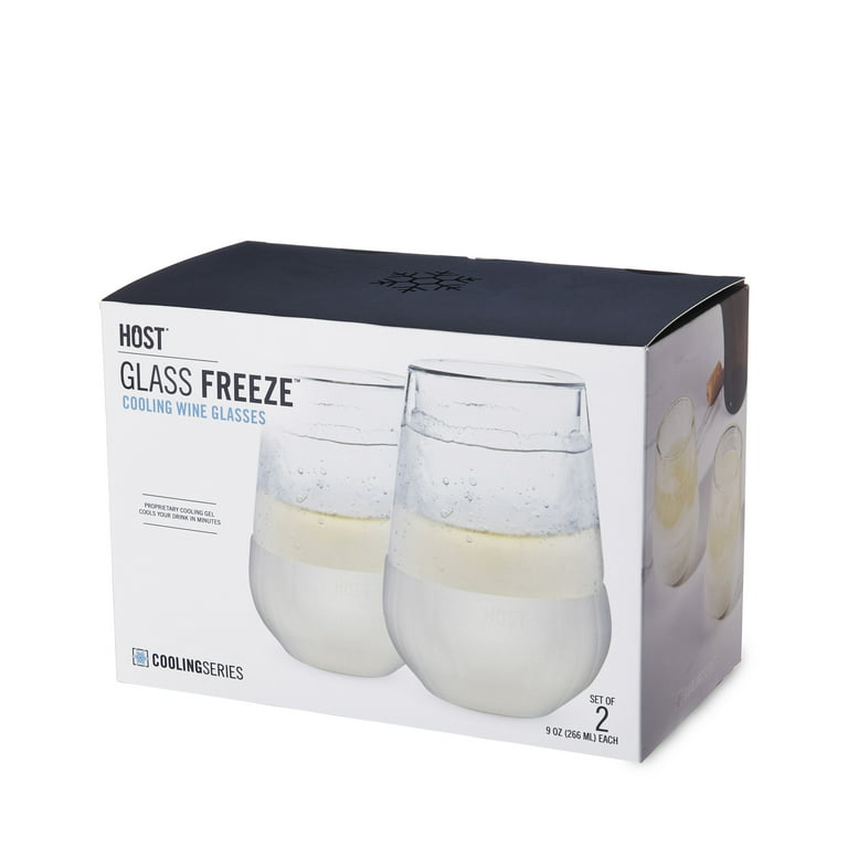 Host Freeze Cooling Glasses, Freezer Gel Stemless Wine Glasses for Red &  White Wine, Insulated Glass with Silicone Band, Set of 2, 8.5 oz - Yahoo  Shopping