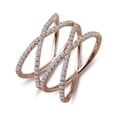 thumbnail image 4 of Lafonn Classic Sterling Silver Rose Gold Plated Simulated Diamond Ring (0.92 CTTW), 4 of 5