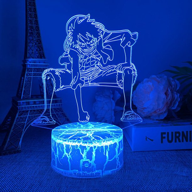 Luffy Chopper Zoro-figuras de Anime de una pieza, luz nocturna de Manga, lámpara de dormitorio acrílica, regalo de cumpleaños para niños, 35 modelos, 7/16