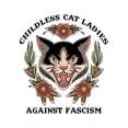 thumbnail image 3 of Childless Cat Ladies Graphic Tee - Polyester & Spandex Blend, Casual Crew Neck Short-Sleeve T-Shirt with Floral Feline Print, All Season Comfort Wear, 3 of 8