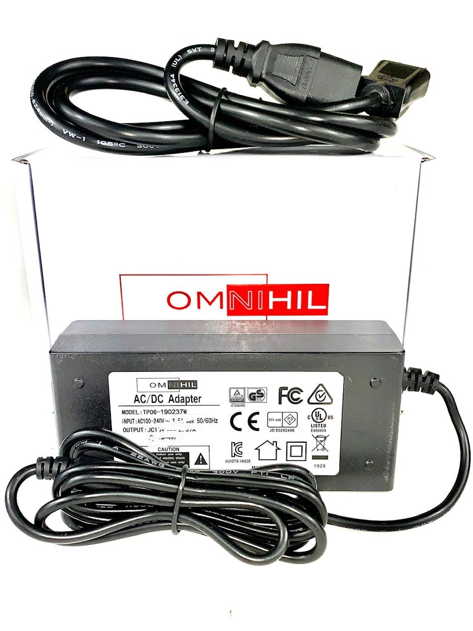 UL Listed OMNIHIL 8 Feet Long AC/DC Adapter Compatible with InvoSpa Shiatsu Back Neck and Shoulder Massager