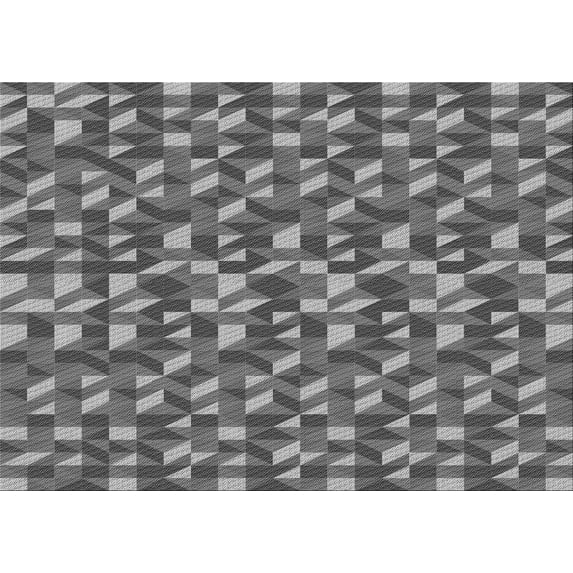 Ahgly Company Machine Washable Indoor Rectangle Transitional Dark Gray Area Rugs, 8' x 10'
