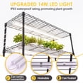 thumbnail image 6 of 4-Tier Indoor Greenhouse with Grow Light, 59" Plant Stand with 4-Pack Full Spectrum Plant Lights, Mini Greenhouse Cabinet with Clear PVC Cover, Timer, Thermometer,for Seed Starting & Plant Care, 6 of 8