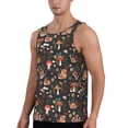 thumbnail image 2 of Fotbe Mushroom Snail Pattern Men's Quick Dry Workout Tank Top Gym Muscle Tee Fitness Bodybuilding Sleeveless T Shirt Breathable Workout Shirt-, 2 of 9