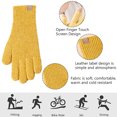 thumbnail image 3 of Guantes de invierno para hombres y mujeres: guantes de punto cálidos y térmicos para clima frío con pantalla táctil para correr, conducir y hacer senderismo, 3 of 6