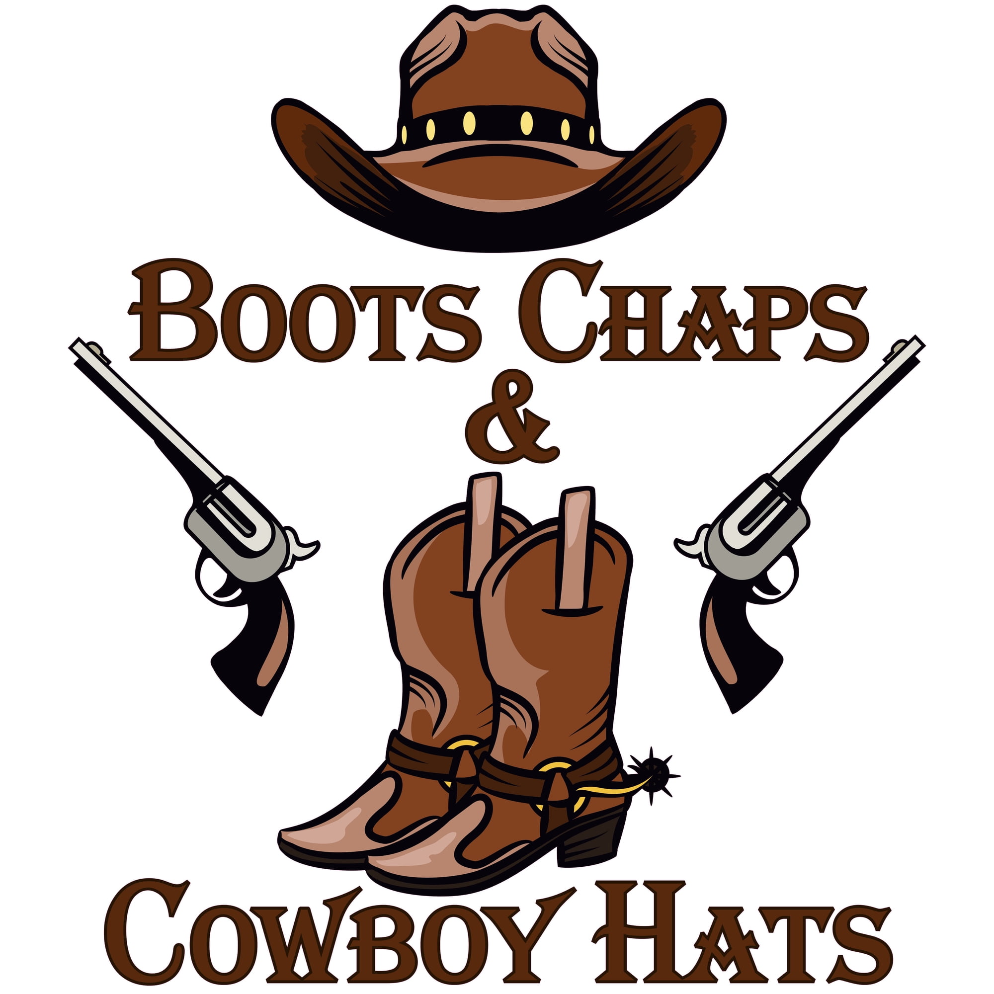 Home Living Room Multicolored 20" x 22" Vinyl Cowboy Hat Boots & Revolvers Wall DÃ©cor Sticker Boots Chaps & Cowboy Hats Lettering Art Design Bedroom Adhesive Wall Decal